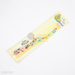 China Factory fashion printed light yellow plastic combs/hair combs