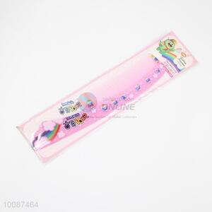 New arrival fashion printed pink plastic combs/hair combs