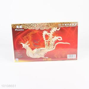 Low wholesale phoenix 3d wooden puzzle for kids