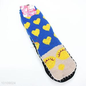 Good selling soft breathable blue socks