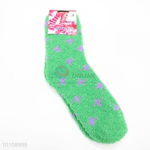 Popular green warm socks