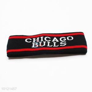 Chicago Bulls Pattern Embroidered Logo Sport Headbands