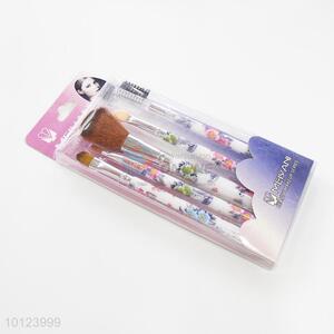 5 Pcs/Set Professional Flower Pattern Makeup Brushes Tools Kit Cosmetic Makeup Brush Set Manicure Set