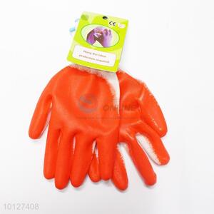 Top quality orange-white PVC industrial working gloves