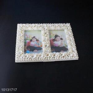 White photo frames with shell