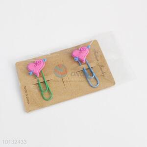 Pink heart bookmark/paper clip