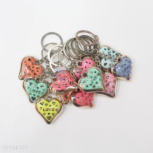 High Quality Colorful Heart Zinc Alloy Key Chain