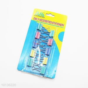 Wholesale 10pcs blue/pink/purple yellow binder clips