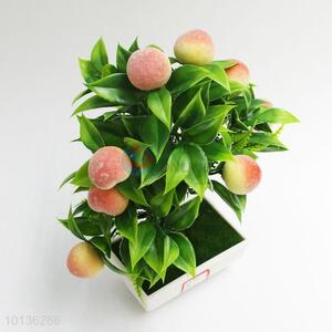 Fake Flower Home Decor Artificial Office Peach Plant