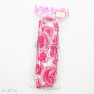 Exquisite rose flower printed pencil pouch