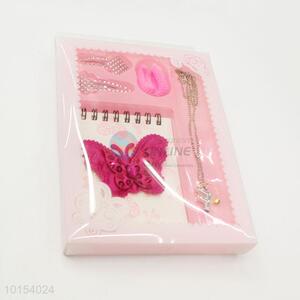 Promotional Spiral Coil Notebook, Hairpin, Hair Ring, Necklace, Stationery Gift Set