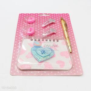 Fashion Style Spiral Coil Notebook, Pen, Hairpin, Hair Ring Set