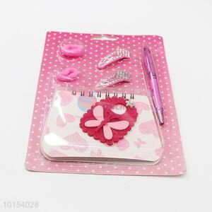 Cheap Price Notebook Set with Pen/ Hairpin/ Hair Ring