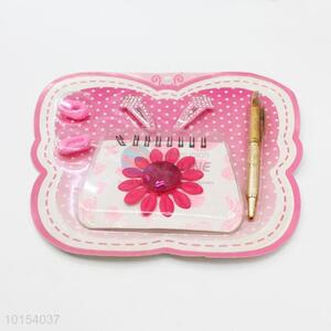 China Factory Spiral Coil Notebook, Pen, Hairpin, Hair Ring Set
