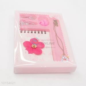 Wholesale Cheap Stationery Gift Set with Spiral Coil Notebook, Hairpin, Hair Ring, Necklace