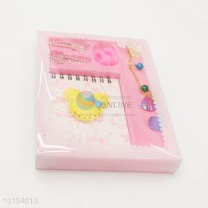 Hot Sale Stationery Gift Set with Spiral Coil Notebook, Hairpin, Hair Ring, Bracelet