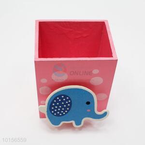 Best Selling Pen Container Wooden Pen Holder with Elephant Pattern