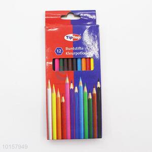 12 Pieces/Bag 12 Colors Wooden Pencil with Eraser for Kids