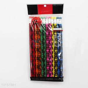 12 Pieces/Bag Simple Mustache Pattern Pencils with Eraser