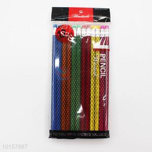 12 Pieces/Bag Student School Office Supplies Gridding Pattern Pencil for Kids