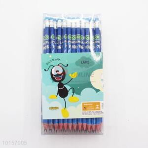 48 Pieces/Box Cute Stationery Wooden Pencil with Eraser
