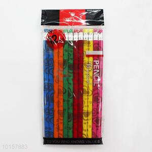 12 Pieces/Bag Cheap Children HB Environmentally Pencil with Eraser