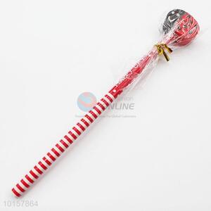 Red Stripe Pattern Pencil with Insect Shaped Eraser Office School Supplies