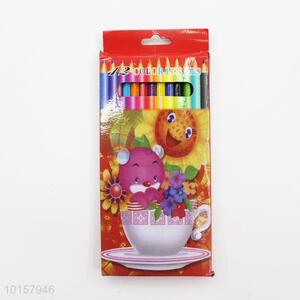 12 Pieces/Bag Colorful Wooden Pencil with Eraser School Office Supplies