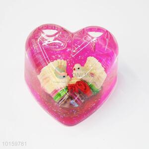 Pink custom loving heart shaped pigeon penholder