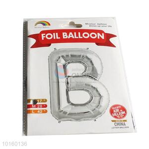 Hot Sale Silver Letter B Foil Balloon