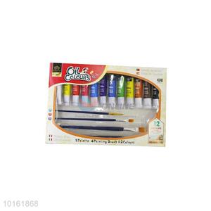 China Manufacturer Oil Acrylic Paint Color With Painting Brush
