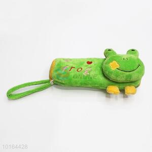 Promotional Gift Kids Plush Frog Pencil Case Pen Bag
