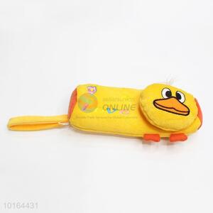 Hot Sale Cute Plush Duck Head Zipper Pen Bag