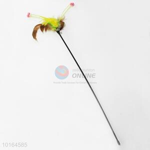 Top Quality Pet Cat Toy Cute Design Bird Feather Teaser Wand Plastic Toy for Cats