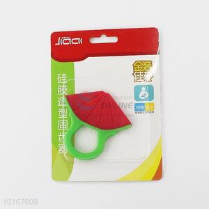 Promotional Gift Soft Silicone Baby Teether in Watermelon Shape