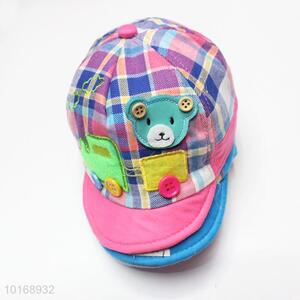 Promotional Gift Cartoon Bear Printed Girls Boys Baseball Hat for Children Summer Spring