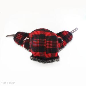 Best Selling Red Plaid Ushanka Winter Hat for Adult