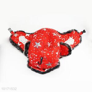 Wholesale Nice Star Pattern Red Ushanka Winter Hat for Adult