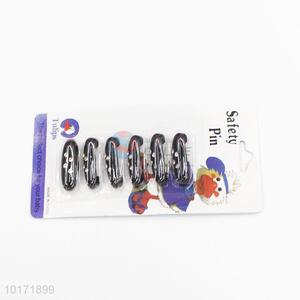 Popular cheap new style 6pcs black safety pins