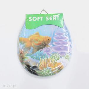 Bathroom Sea Pattern Toilet Seat Cover Soft Seat