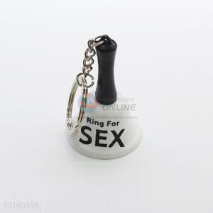 Wholesale cheap ring bell shaped key ring/key chain