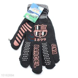 Hot sale black dacron men gloves