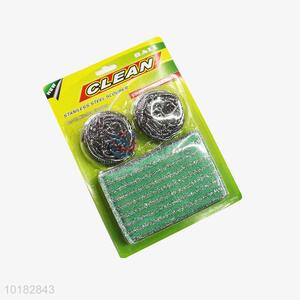 Stainless steel clean ball scourer pad