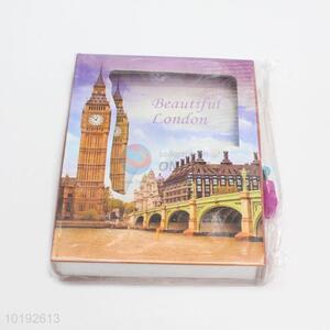 Beautiful London Pattern Dairy Notebook with Lock Girl Gift Wholesale