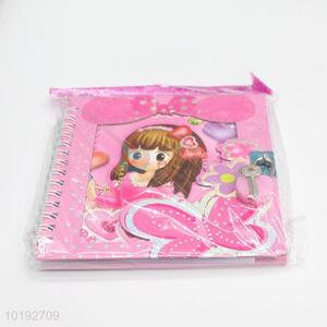 Portable Girl Gift Kids Notebook with Heart Shape Lock