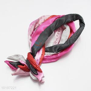 Fashion Dots Printed Fabric Covered Iron Wire Headwrap