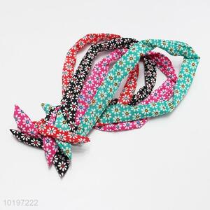 Promotional Flower Pattern Fabric Covered Iron Wire Headwrap