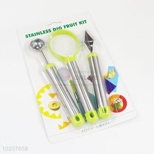 Kitchen 3 pieces stainless steel fruit digging kit
