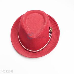 Wholesale price summer kids red cowboy hats