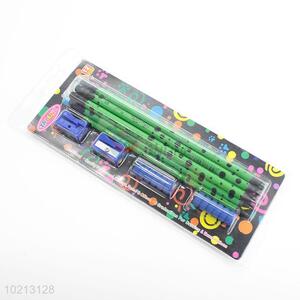 High Quality Green Color Lead Free Wooden Pencil with Sharpener